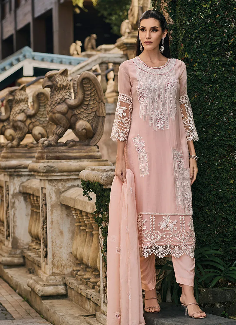 Baby Pink Multi Embroidery Traditional Salwar Suit