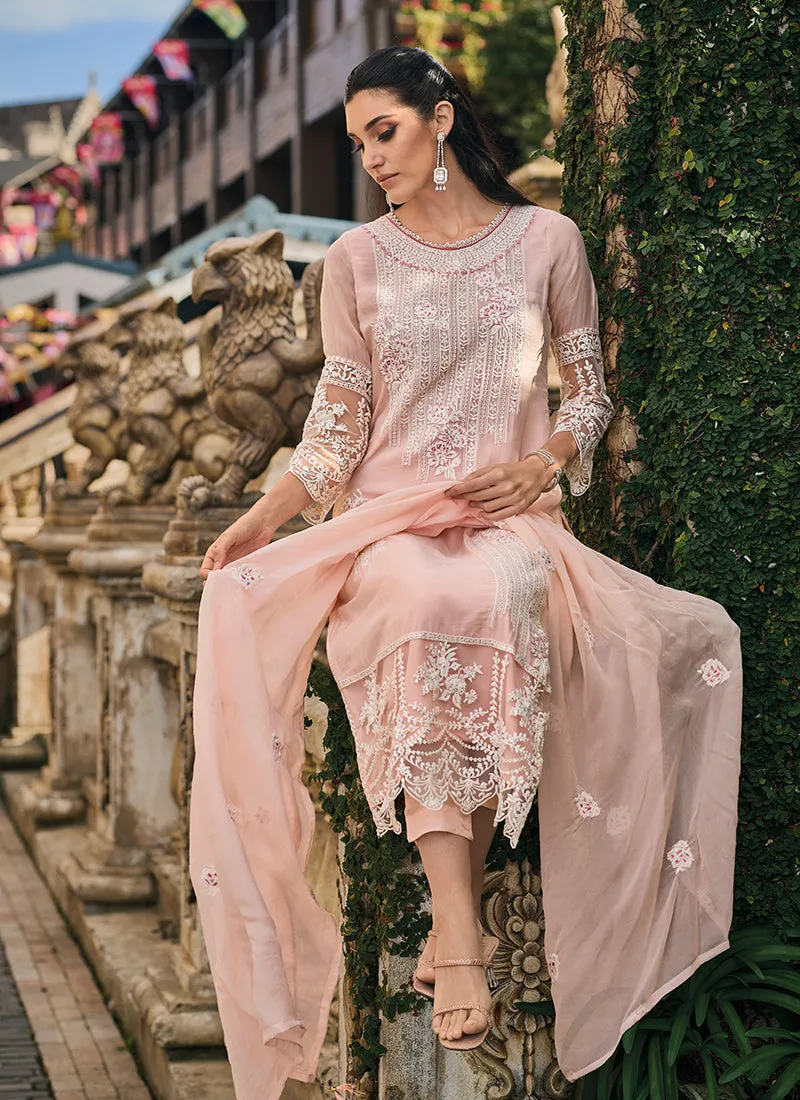 Baby Pink Multi Embroidery Traditional Salwar Suit