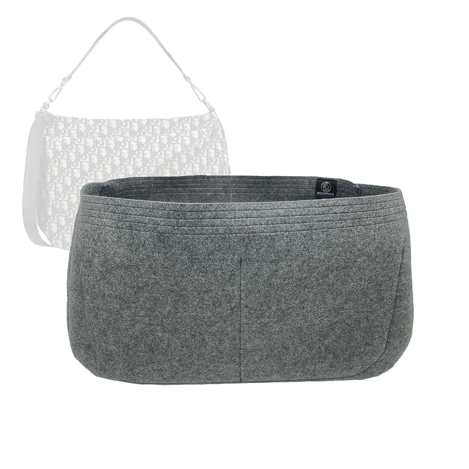 Bag Organizer for Dior Saddle Soft Bag - Premium Felt Purse Handbag Insert Liner Shaper (Handmade) Soft Structure Support