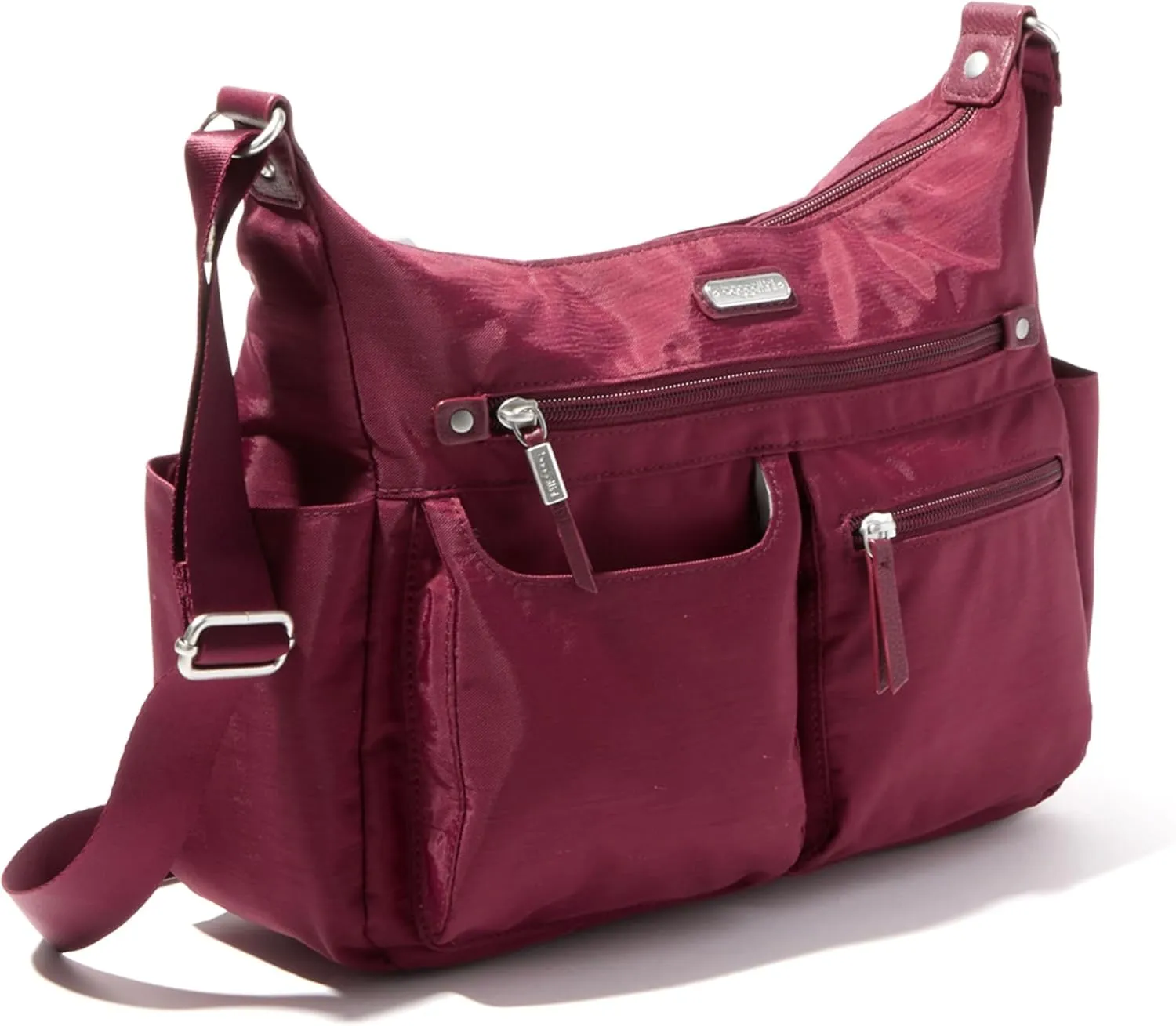 Baggallini Anywhere Hobo Crossbody Women 13x9.5 Water-Resistant Travel Purse Handbag Shoulder Bag W/RFID Wristlet