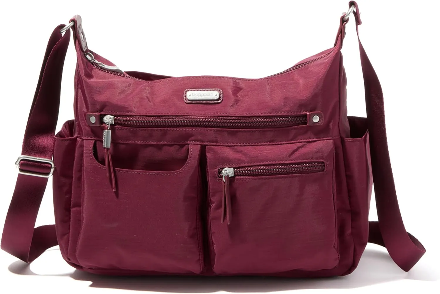 Baggallini Anywhere Hobo Crossbody Women 13x9.5 Water-Resistant Travel Purse Handbag Shoulder Bag W/RFID Wristlet