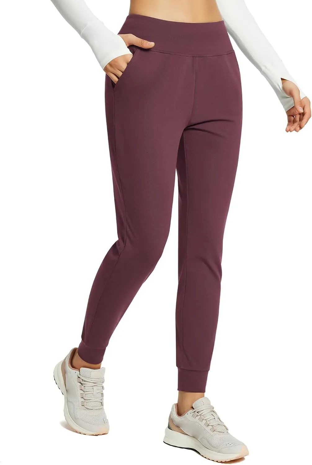 baleaf Women's Fleece Lined Joggers Water Resistant Thermal Hiking Pants Sweatpants Track Pants Winter Clothes Running Gear