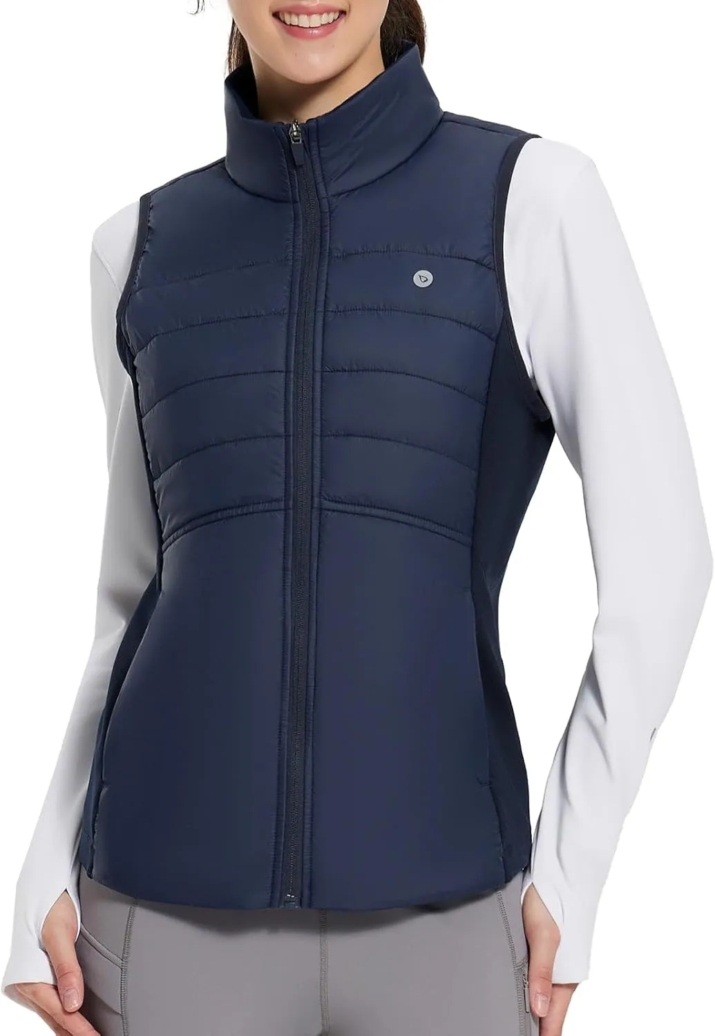 baleaf Women's Lightweight Puffer Warm Vest Thermal Water Resistant Outwear Sleeveless Jacket Zip Pocket Winter Outdoor