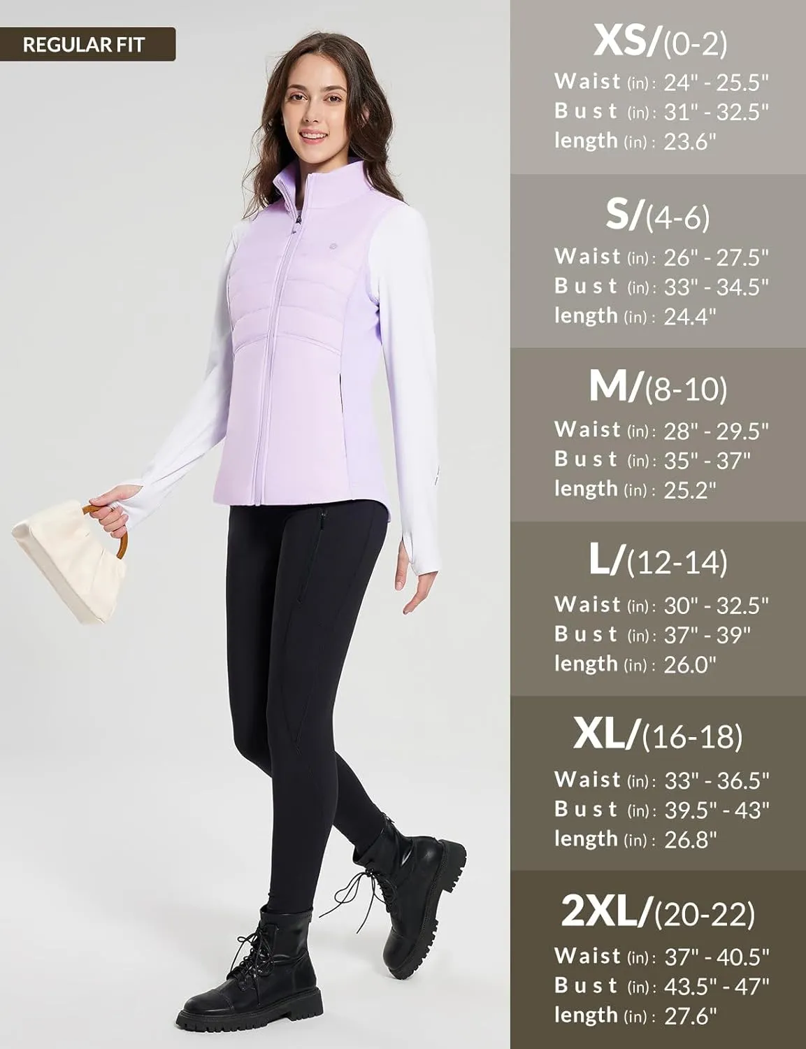 baleaf Women's Lightweight Puffer Warm Vest Thermal Water Resistant Outwear Sleeveless Jacket Zip Pocket Winter Outdoor