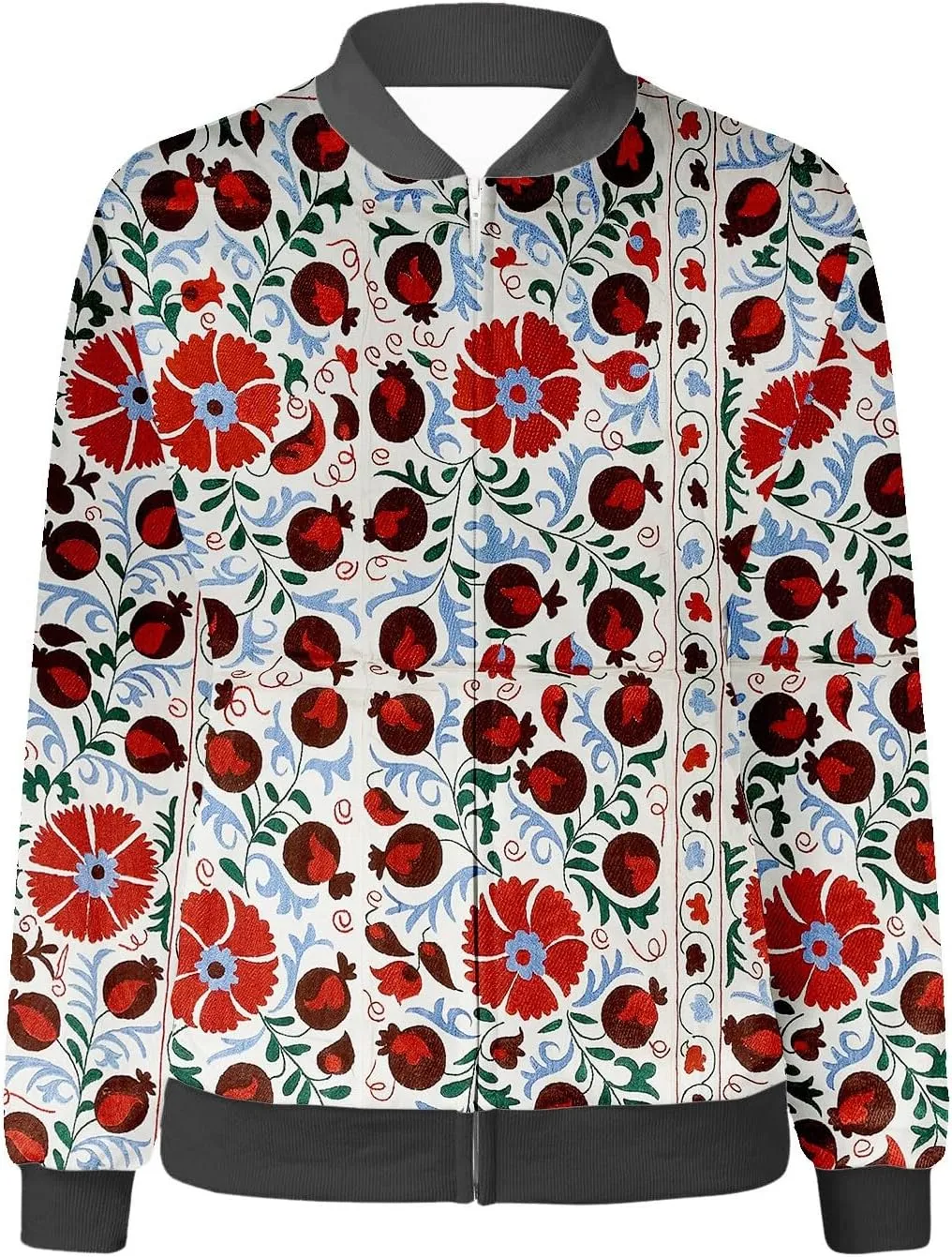 Baseball Jacket Coat for Women Thin Pocket Jacket Blouse Varsity Coat Baseball Top Floral Jackets for Women Fall 2024