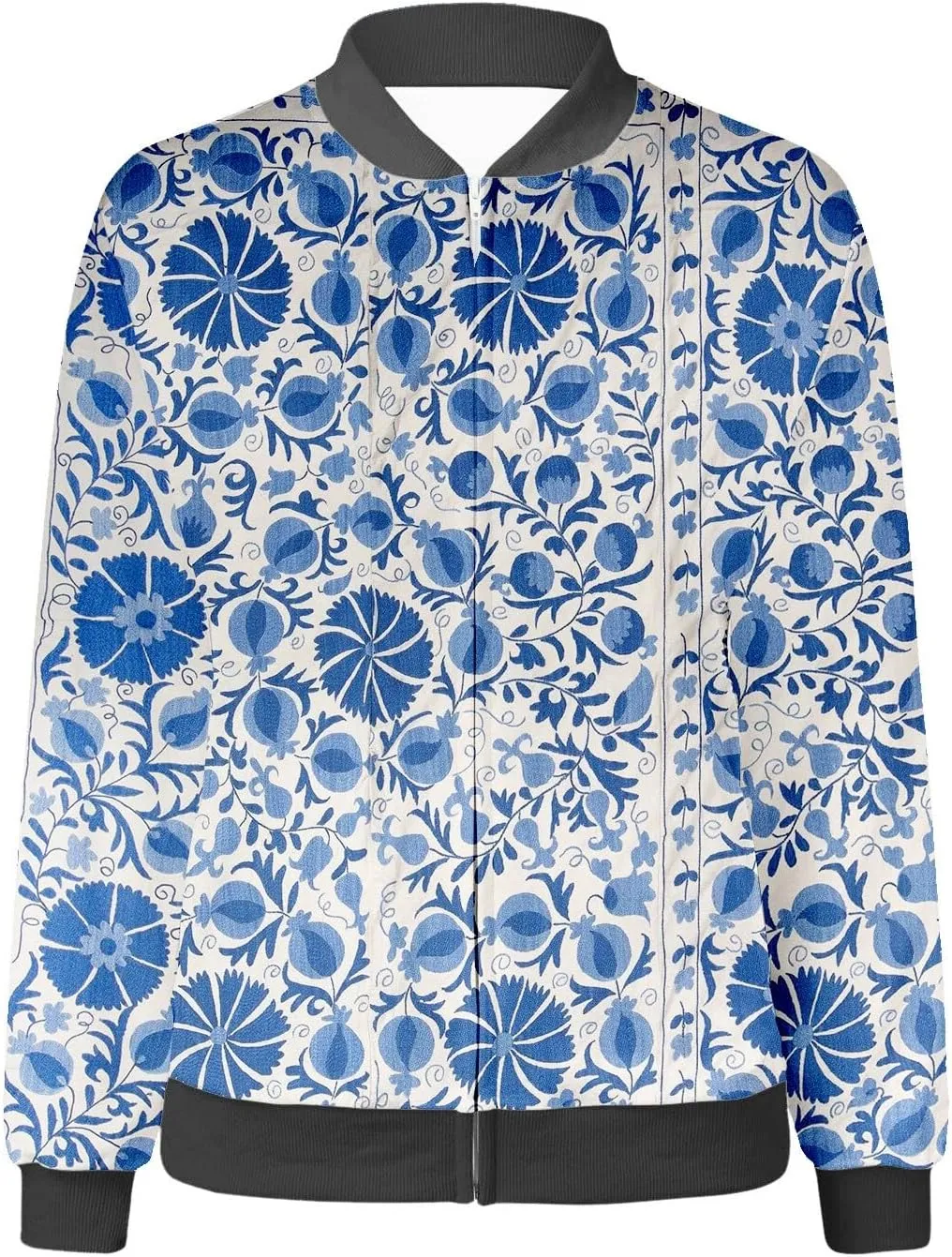 Baseball Jacket Coat for Women Thin Pocket Jacket Blouse Varsity Coat Baseball Top Floral Jackets for Women Fall 2024