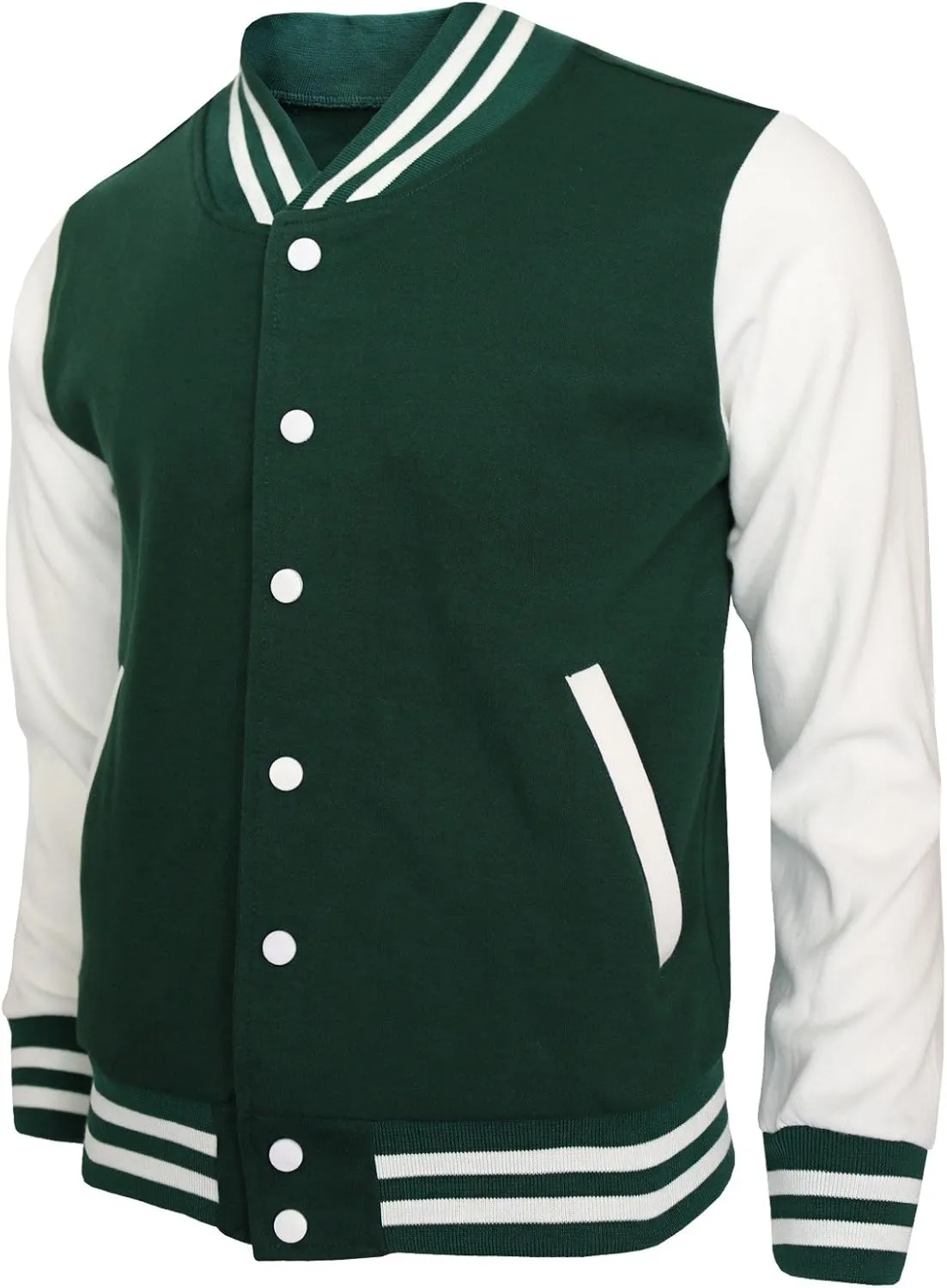 Baseball Jacket - Varsity Cotton Letterman Jacket in 8 Colors