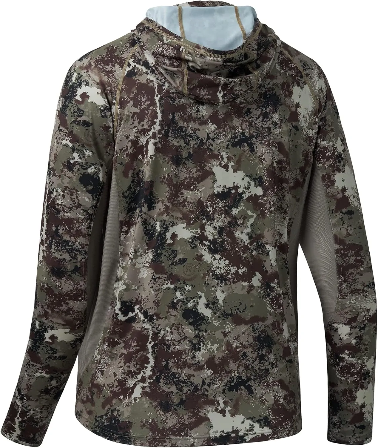 BASSDASH UPF 50  Mens Hunting Shirts with Mask Long Sleeve Camo Fishing Hoodie