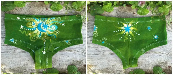 Batik Boyshort Undies - Naughty Lime