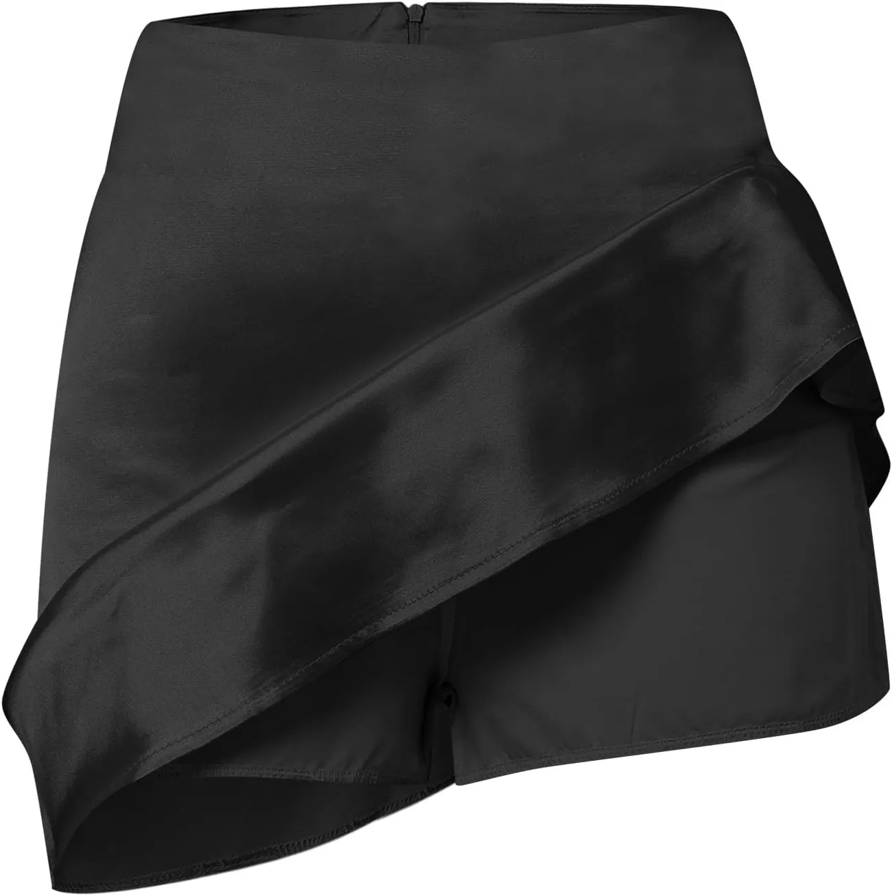 Bed Skirt Full Women's Mini A Line Skirt Skirt High Waist Zipper Satin Ribbon Lined Skirt Skirt Womens Vintage
