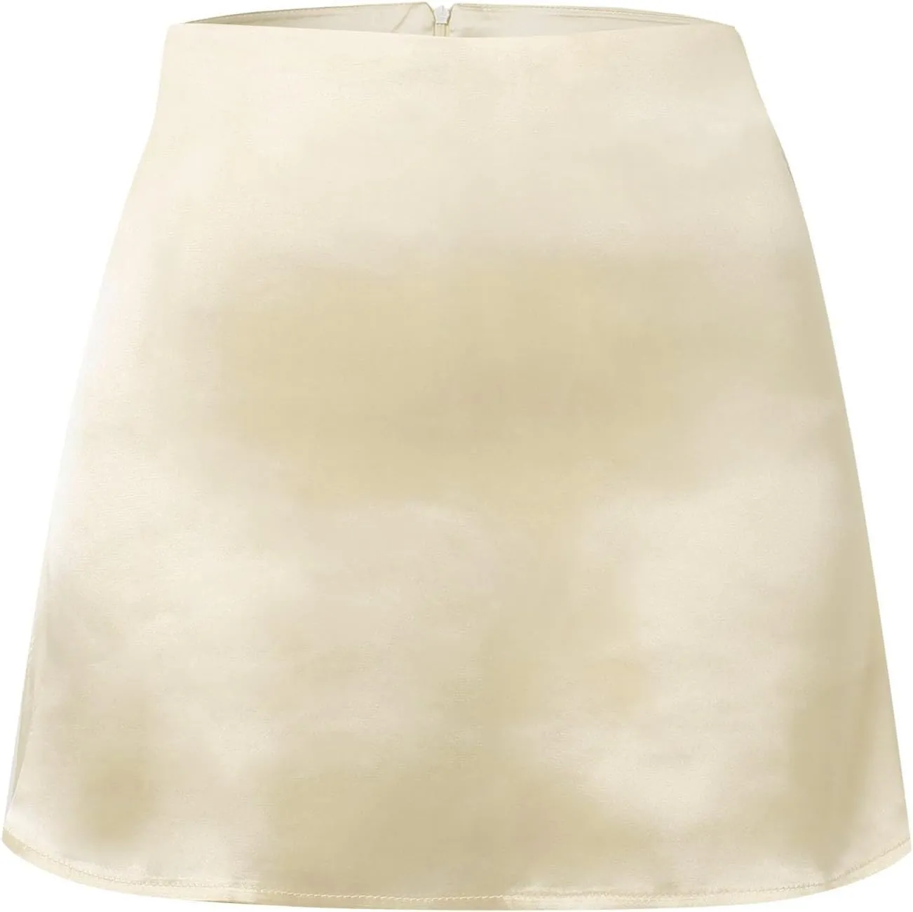 Bed Skirt Full Women's Mini A Line Skirt Skirt High Waist Zipper Satin Ribbon Lined Skirt Skirt Womens Vintage