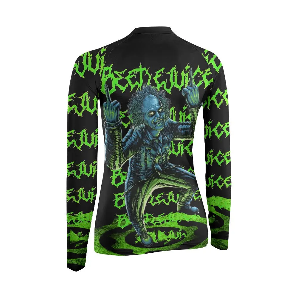 Beetlejuice Is Back Women's Long Sleeve Rash Guard