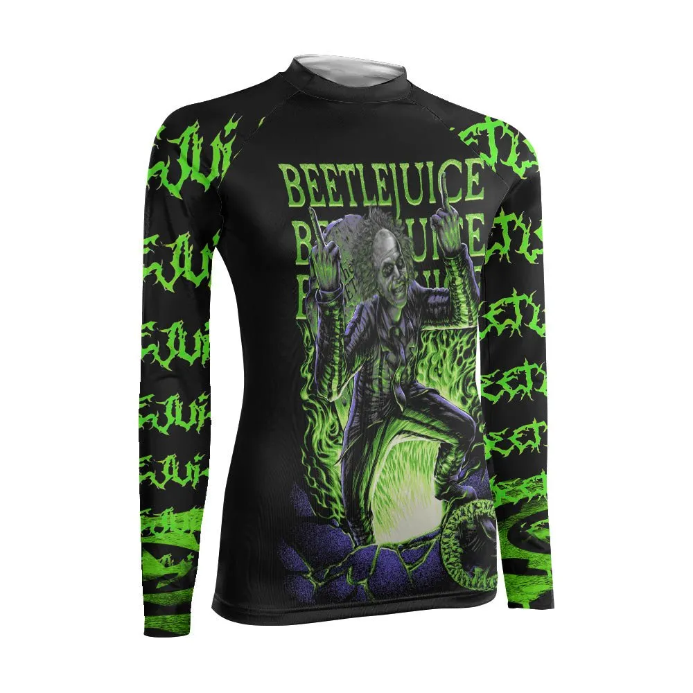 Beetlejuice Is Back Women's Long Sleeve Rash Guard