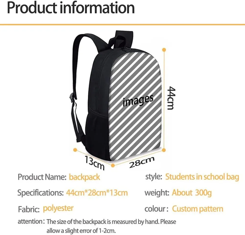 Beginterest Wolf Backpack Bookbags Durable 15.6 Inch Laptop Backpack for Elementary School Students