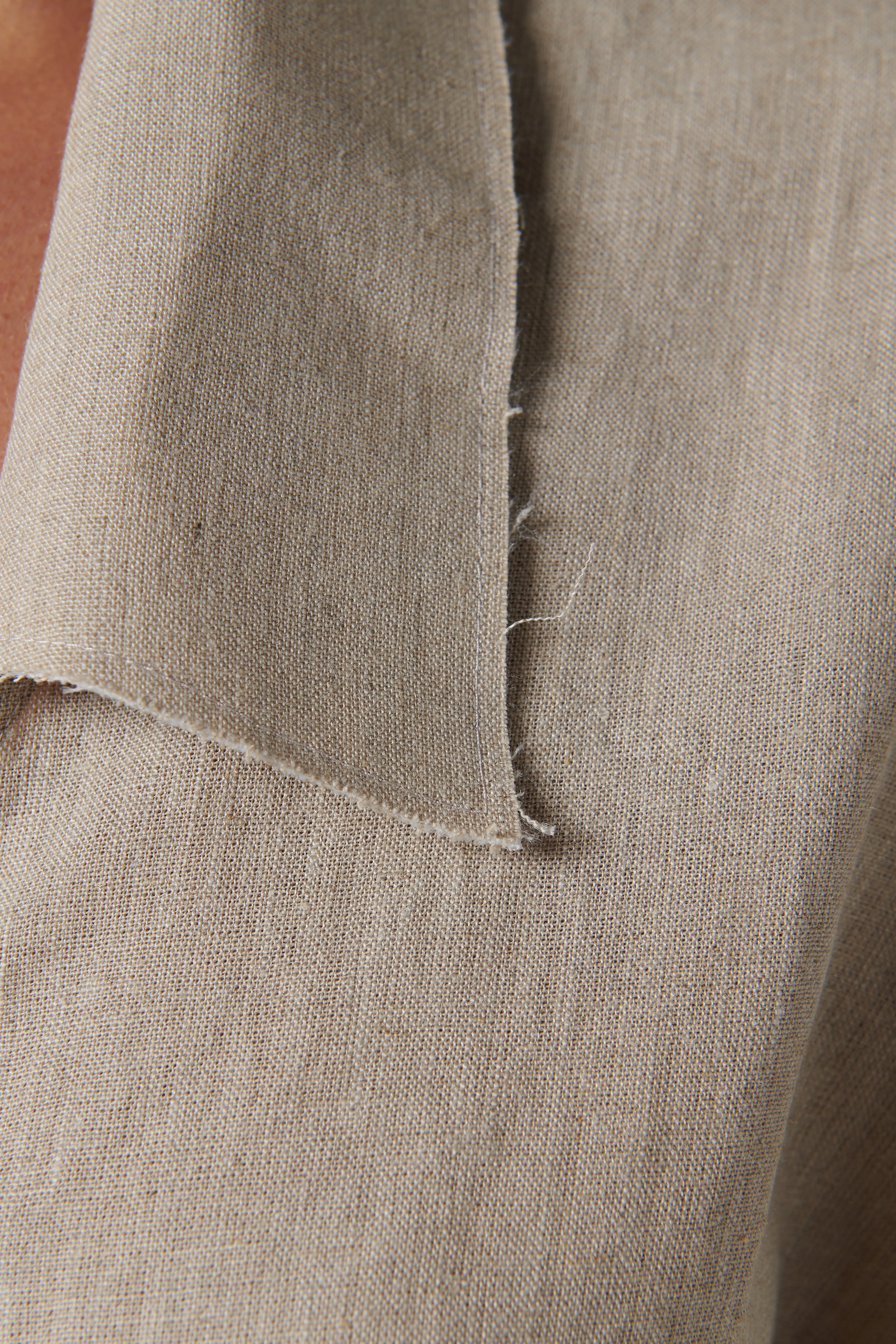 Beige Cropped Wrap Shirt