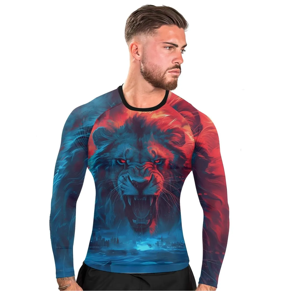 Being A Dad Men's Long Sleeve Rash Guard