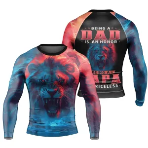 Being A Dad Men's Long Sleeve Rash Guard