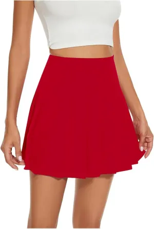 Belly Dance Skirt Women's Fashion Casual Solid Color All Short Pleated Skirt Skirt Board Lighting