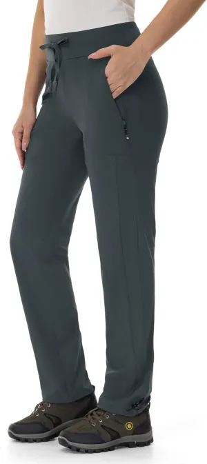 BGOWATU Women's Hiking Pants Lightweight Quick Dry Casual Joggers with Zipper Pockets Athletic Water Resistant Outdoor