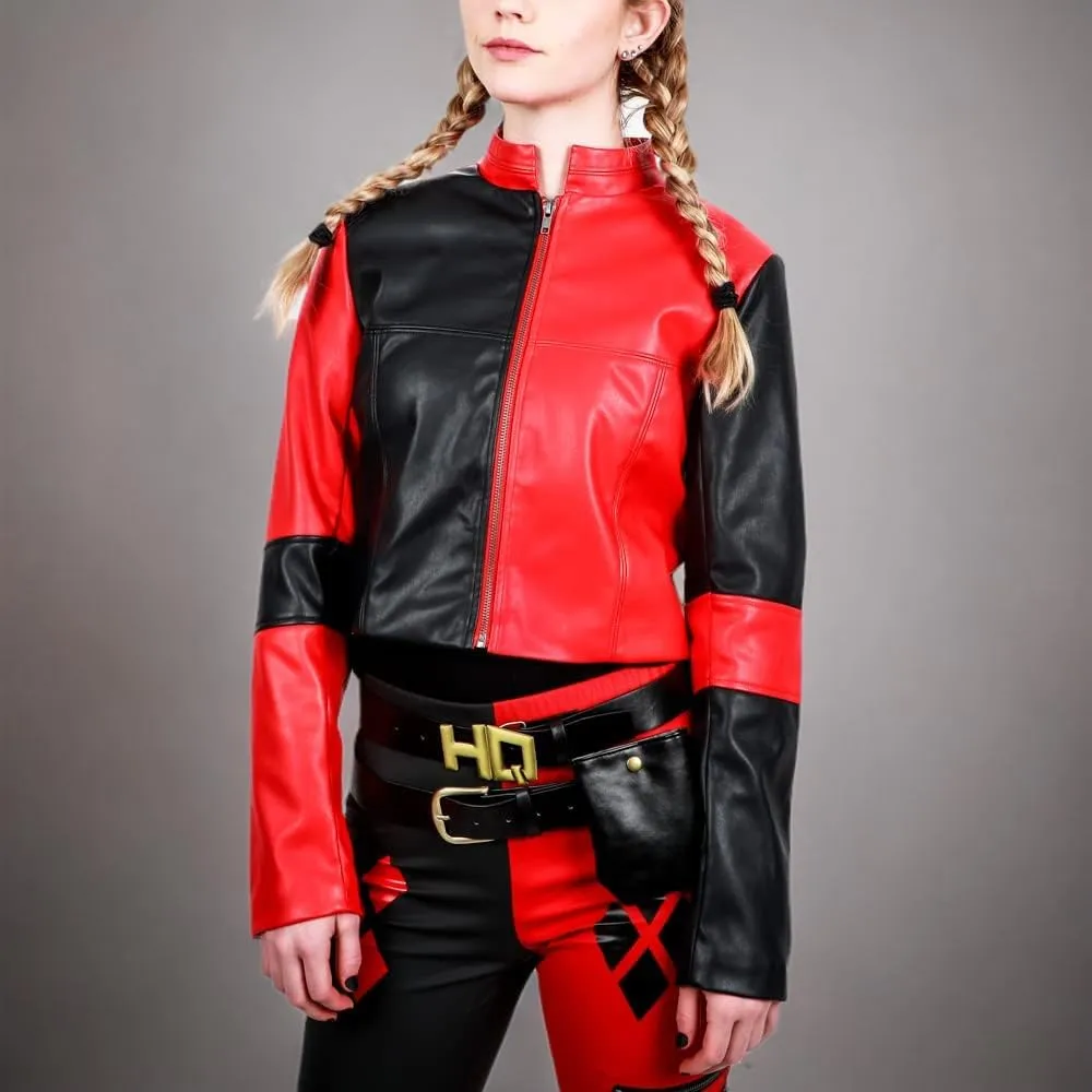 Bioworld Harley Quinn Faux Leather Moto Jacket