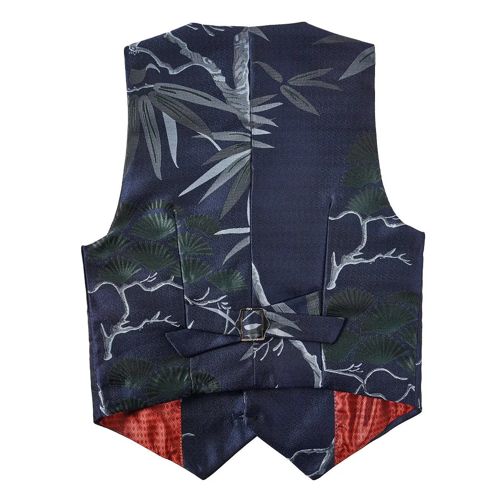 Blue Unique Patterned Party Banquet 5 Piece Boys Suits