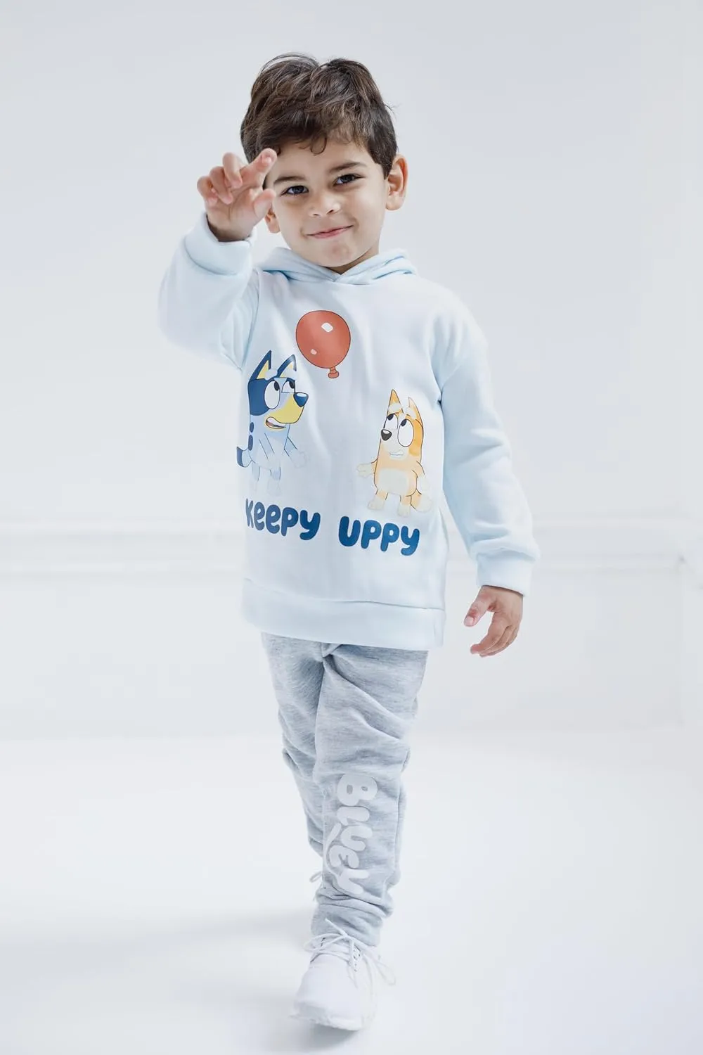 Bluey Fleece Pullover Hoodie and Pants Outfit Set Toddler to Little Kid Sizes (2T - 7-8)
