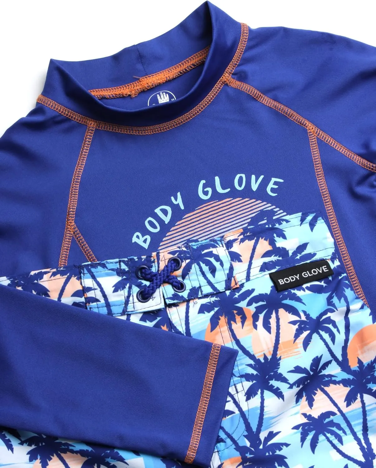 Body Glove Boys Rash Guard Set - UPF 50  Swim Shirt and Bathing Suit Trunks - Swimwear Set for Boys (4-12)