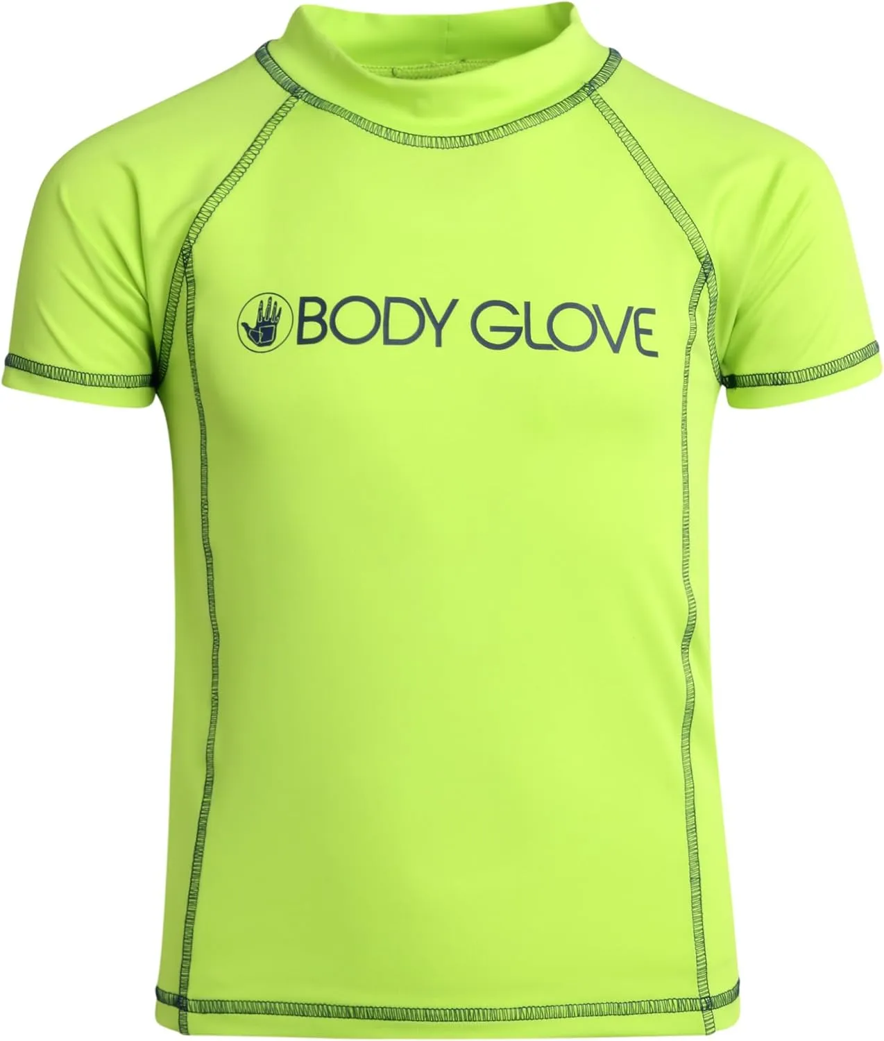 Body Glove Boys Swim Shirt - 2 Pack UPF 50  Quick Dry Sun Protection Short Sleeve Rash Guard for Boys Kids Swimwear (2T-14)