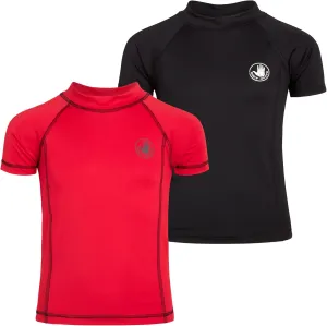 Body Glove Boys Swim Shirt - 2 Pack UPF 50  Quick Dry Sun Protection Short Sleeve Rash Guard for Boys Kids Swimwear (2T-14)