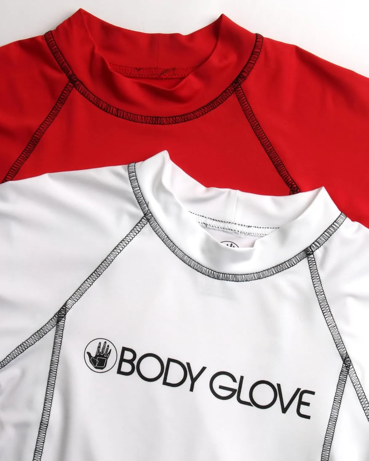 Body Glove Boys Swim Shirt - 2 Pack UPF 50  Quick Dry Sun Protection Short Sleeve Rash Guard for Boys Kids Swimwear (2T-14)