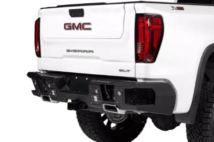Bodyguard DFC19ANLT GMC Sierra 1500 2019-2022 A2 Rear Bumper No Sensor Light Cutouts