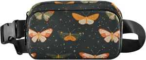 Boho Butterfly Fanny Pack Water Resistant, Women Men Waist Pack Sling Bag Purse for Travel Hiking
