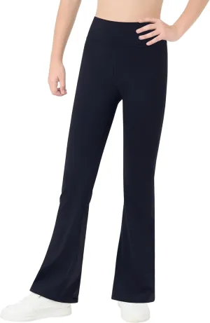 Bootcut Leggings for Girls High Waist Soft Stretch Women Yoga Pants Teen Dance Running Black Pink Dark Blue Maroon White
