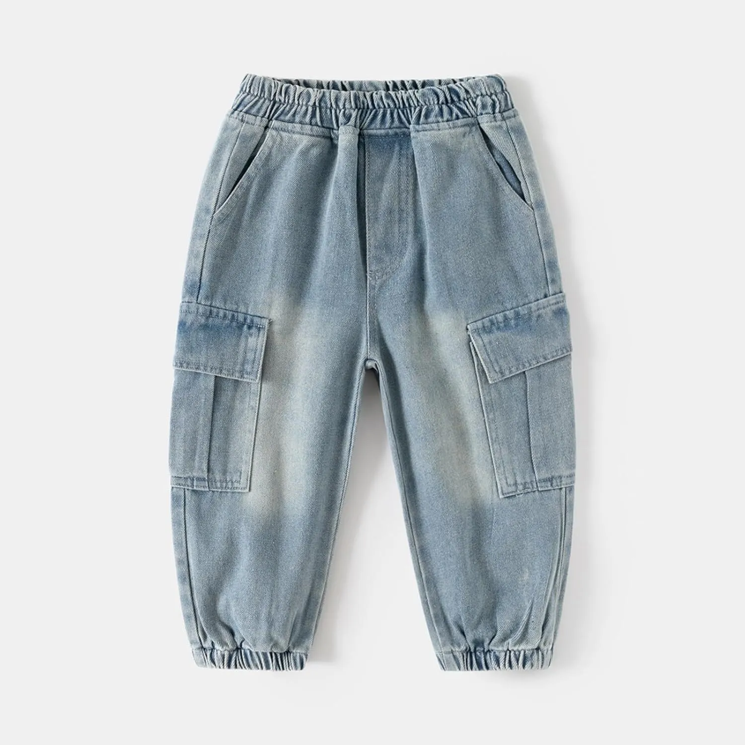 Boys and Toddlers' Pull on Cargo Pants Elastic Waisted Baggy Jeans Cargo Jeans Harem Pants Baby Sweatpants Joggers