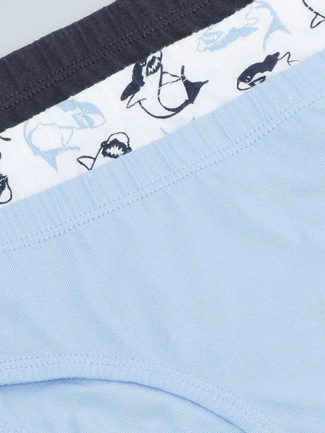 Boys Brief - Shark All Over Print & Solid Color Combo Pack Of 3
