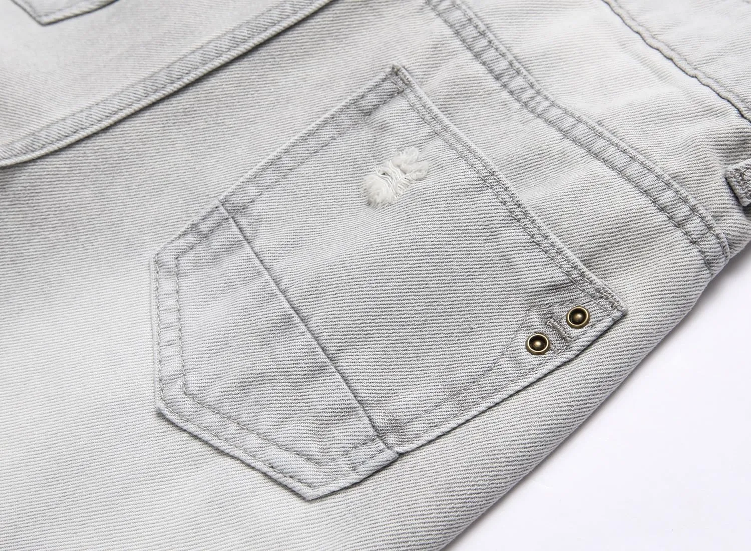 Boy's Stacked Jeans Skinny Fit Ripped Destroyed Distressed Fashion Comfy Denim Jeans Pants