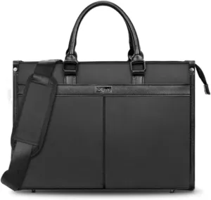 Briefcase Handbag Business Bags Travel Office Business, Water Resistant 15.6inch Laptop Messenger Bag for Men,Black
