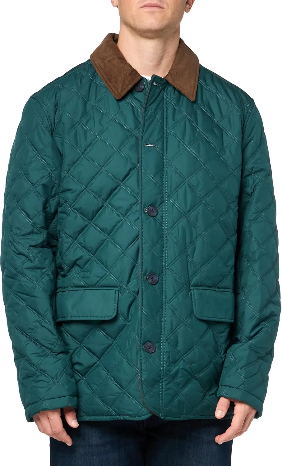 Brooks Brothers Men's Diamond Quilted Walking Coat