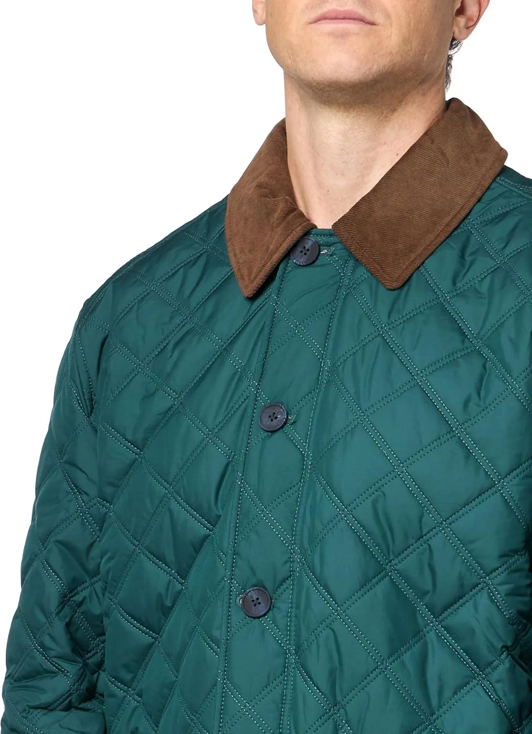 Brooks Brothers Men's Diamond Quilted Walking Coat