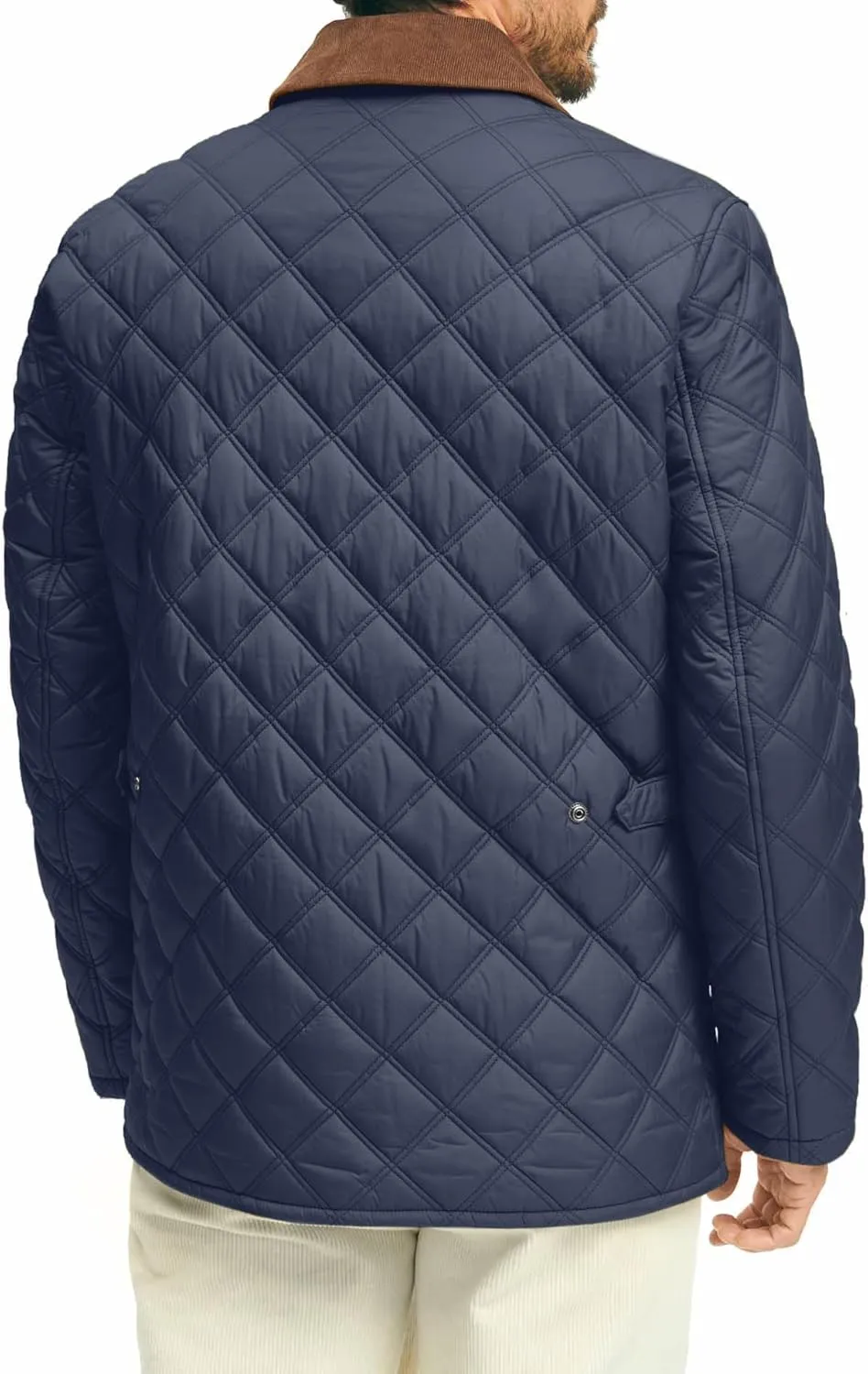 Brooks Brothers Men's Diamond Quilted Walking Coat