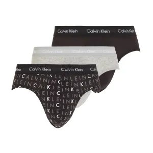Calvin Klein Cotton Stretch Hip Brief 3 Pack - Black / Grey