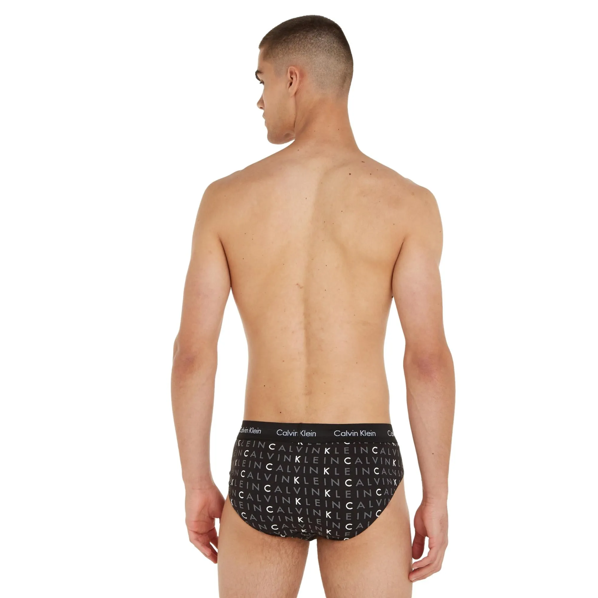 Calvin Klein Cotton Stretch Hip Brief 3 Pack - Black / Grey