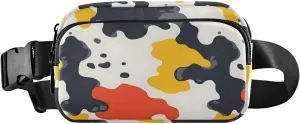 Camo Pattern Fanny Pack Water Resistant, Women Men Waist Pack Sling Bag Purse for Travel Hiking