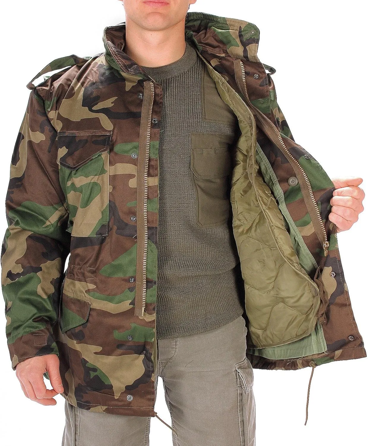 CamoOutdoor Men's M65 Woodland Field Jacket