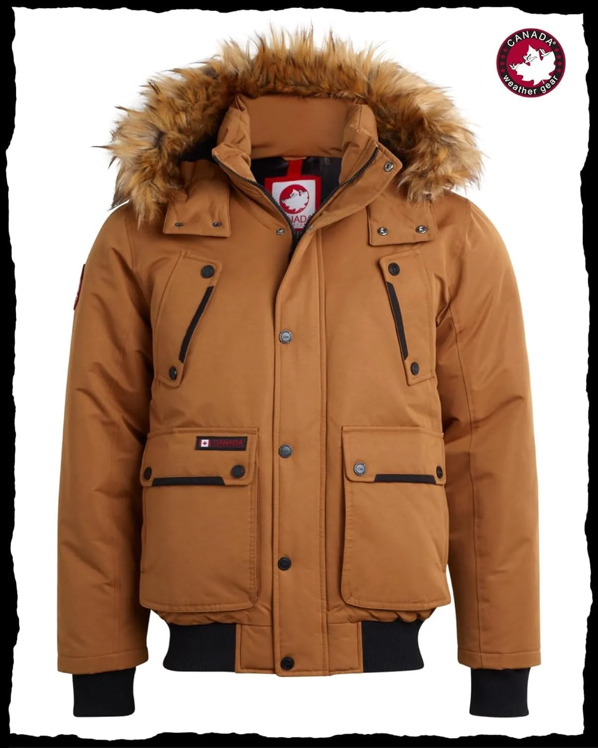 CANADA WEATHER GEAR Mens Big & Tall Winter Jacket - Heavyweight Bomber Parka Coat Jacket for Big and Tall Men (Sizes: M-5X)