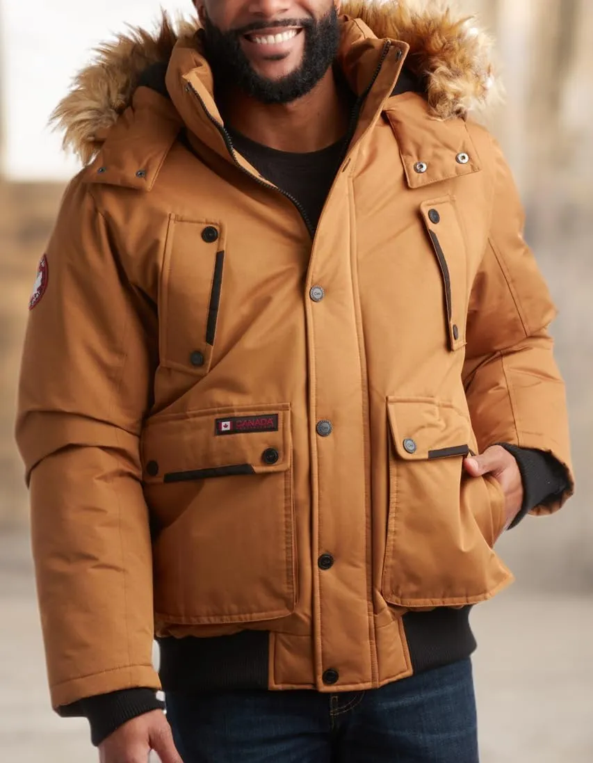 CANADA WEATHER GEAR Mens Big & Tall Winter Jacket - Heavyweight Bomber Parka Coat Jacket for Big and Tall Men (Sizes: M-5X)