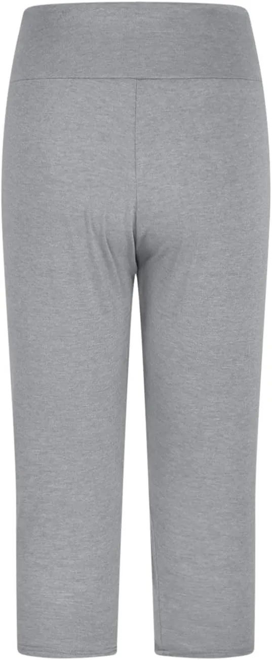 Capri Pants Women Cropped Legging 3/4 Length Plain Cropped Trousers Elasticated Waist Underpants Workout