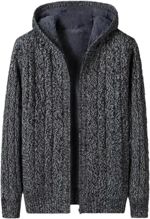 Cardigan Knitted Hooded Sweater Knitwear Men Warm Winter Sweater Coat