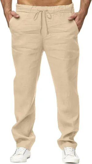 Cargo Pants for Men Baggy Mens Autumn and Winter Casual Sweatpants Slim Fit Drawstring Joggers with Pockets Outdoor Hiking Sports Trousers Chino Pant