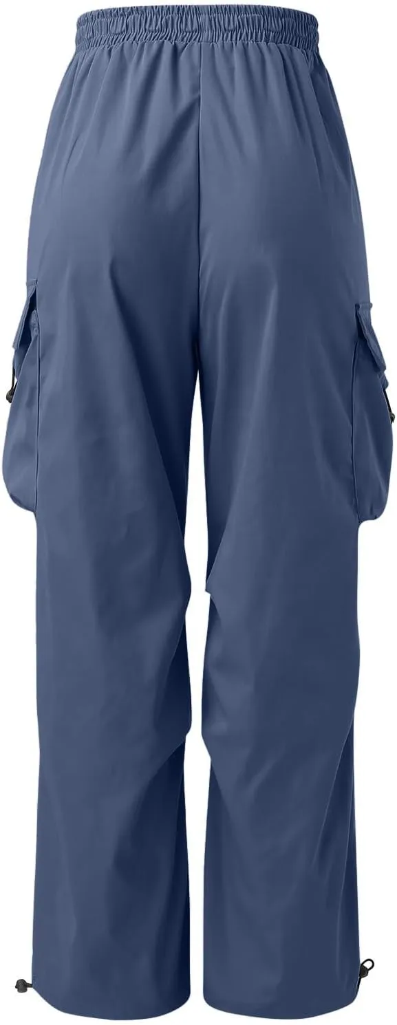Cargo Pants for Men, Casual Solid Color Sports Multi Pocket Foot Rope Pants Street Fashion Tie Waist Sweatpants